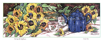 Tea Cups & Sunflowers