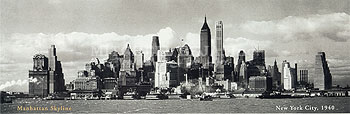 Manhattan Skyline, New York City 1940