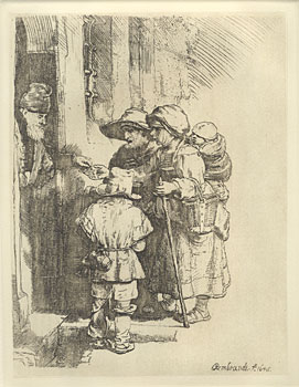 #176 - Mendiants a la Porte d'Une Maison